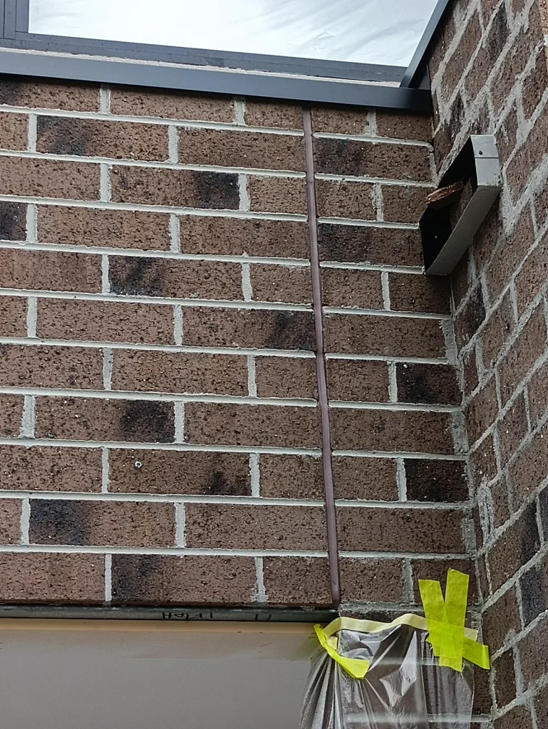 External brick wall expansion joint sealed with polyurethane, Melbourne